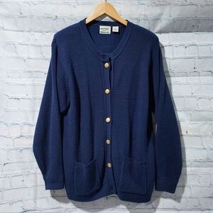 Eclectic Grandma Separate Issue Sweater Womens L Retro Cottagecore Vtg Navy Fair